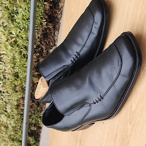 Steve Madden Black Leather Men's Slip-On Loafers Size 9.5 - Picture 3 of 12